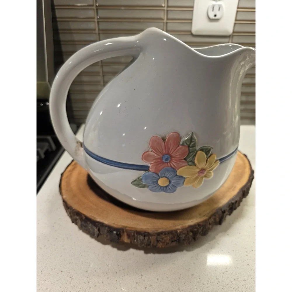 Vintage Tender Heart Treasures Spring Flower Kitchen Pitcher